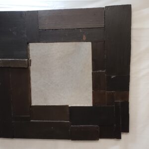 WOOD MOSAIC SMALL PUZZLE MIRROR DARK